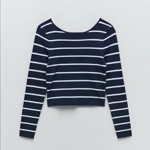 ZARA Striped Knit Top